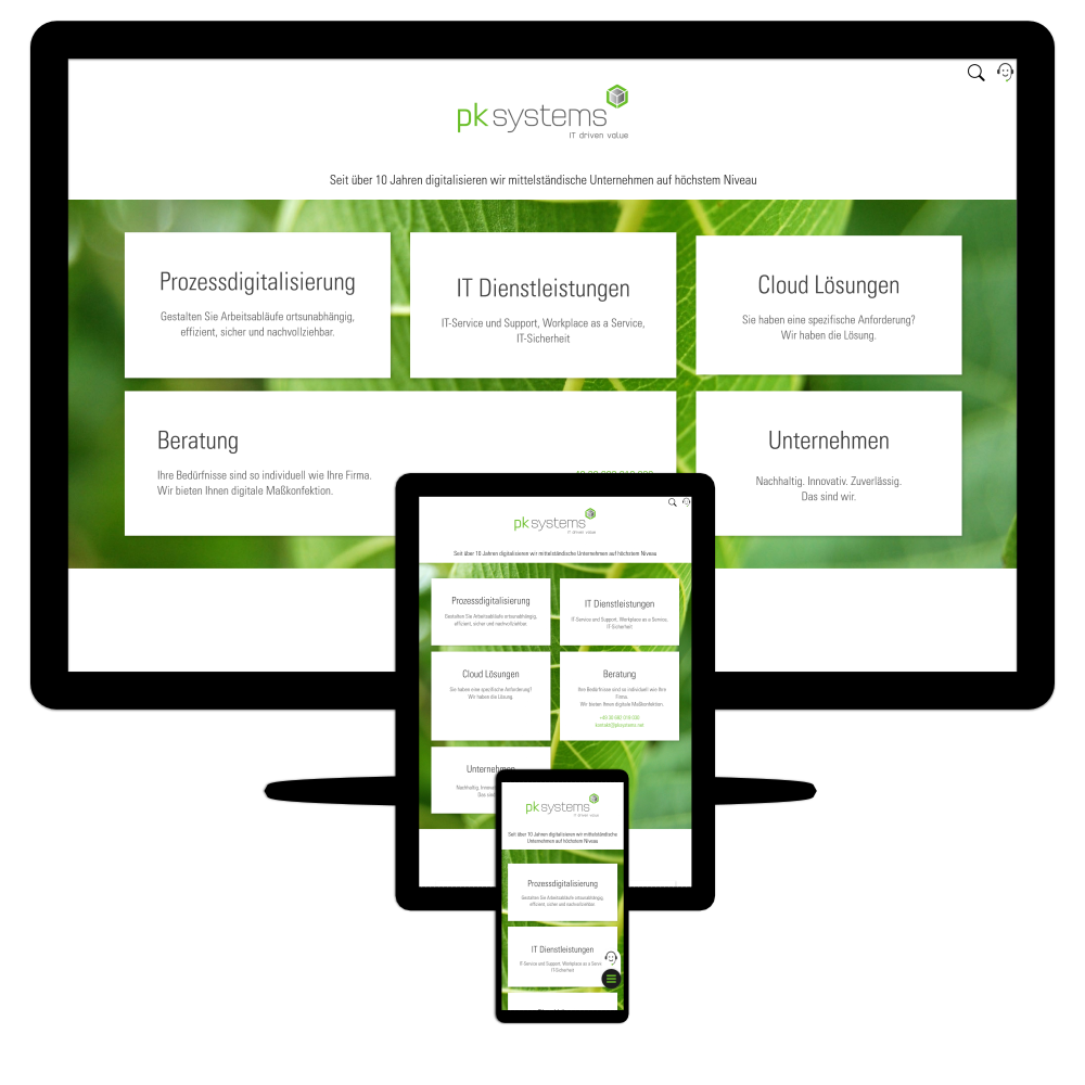 Neue Website – pk systems